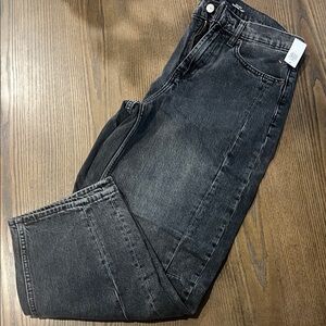 Old Navy Women's Black/Gray Barrel Jeans